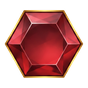Gema roja pentagonal